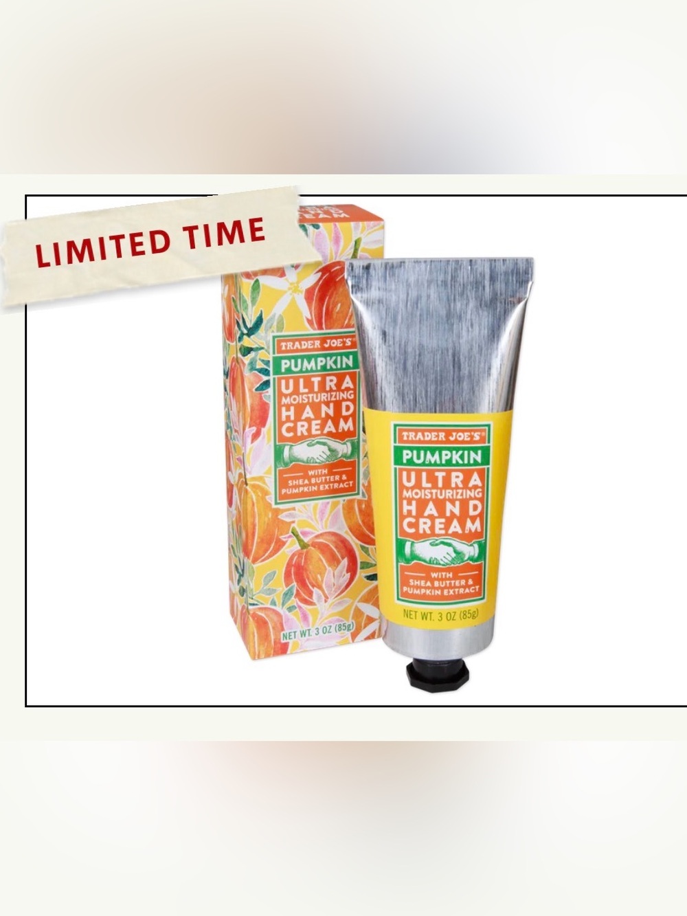 Trader Joe’s Pumpkin Ultra Moisturizing Hand Cream